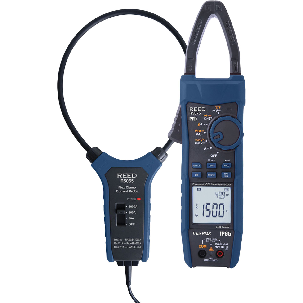 Professional Clamp Meter Kit w/ 18" Flexible Probe   R5075-KIT