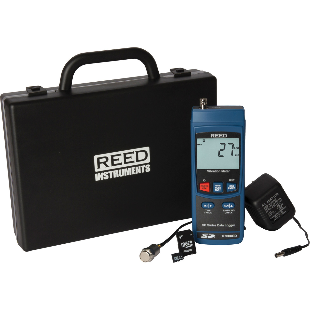 Data Logging Vibration Meter w/ Power Adapter & SD Card   R7000SD-KIT