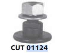 6 Pack Rotary Drum Mower Bolts w/Nuts  CUT01124