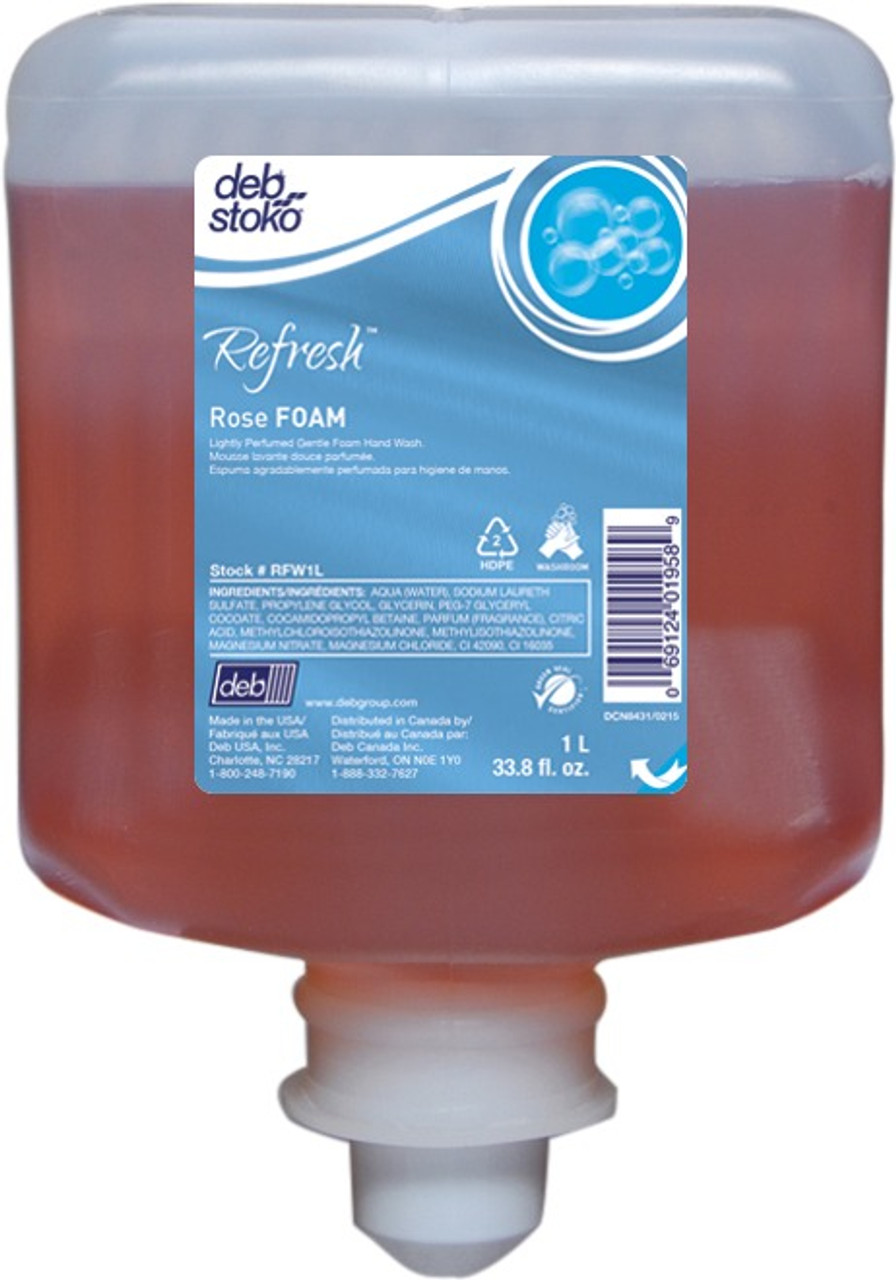 Refresh® Rose FOAM Hand Wash Cleanser 1L Cartridge  RFW1L
