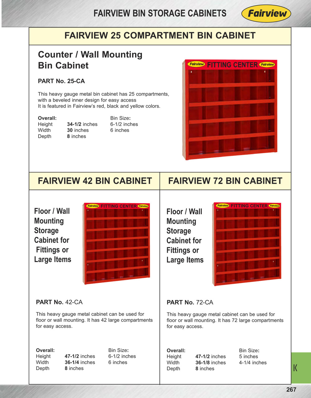 25 Compartment Metal Cabinet Only  25-CA