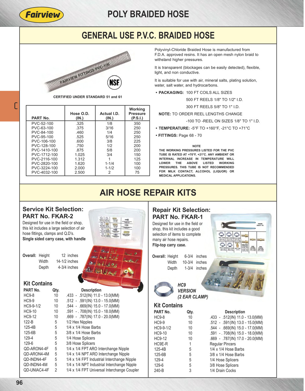 Air Hose Field Repair Kit   FKAR-1