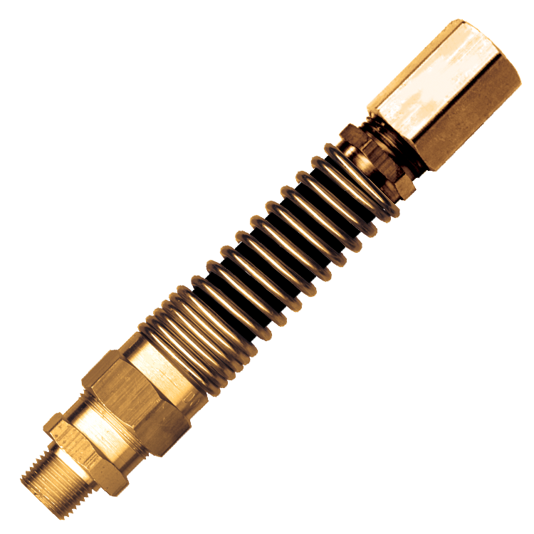 3/8 x 6" Black Rubber DOT SAE J1402 Air Brake Hose Assembly  HAB-NOSE BOX-2