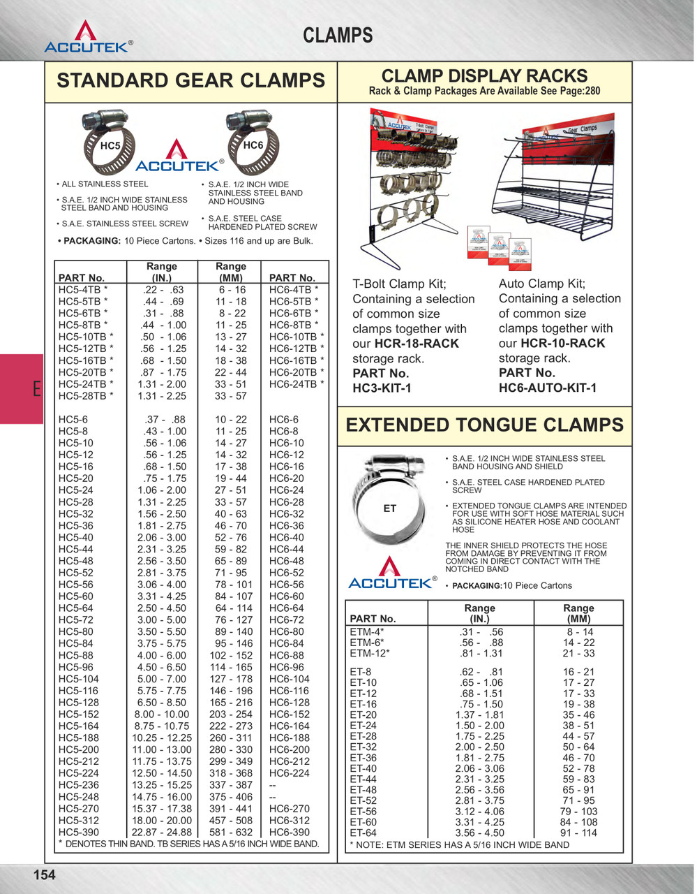 3-3/4" Standard Gear Clamp - S/S Band - Ferrous Screw  HC6-60