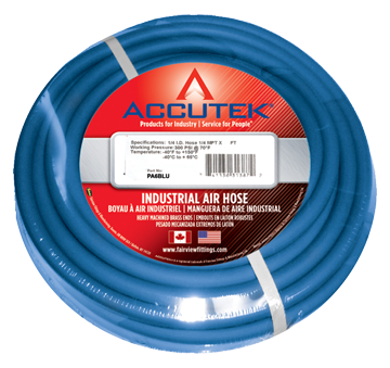 1/2" x 50' Blue PVC Air Hose Assembly  PA8BLU-50C