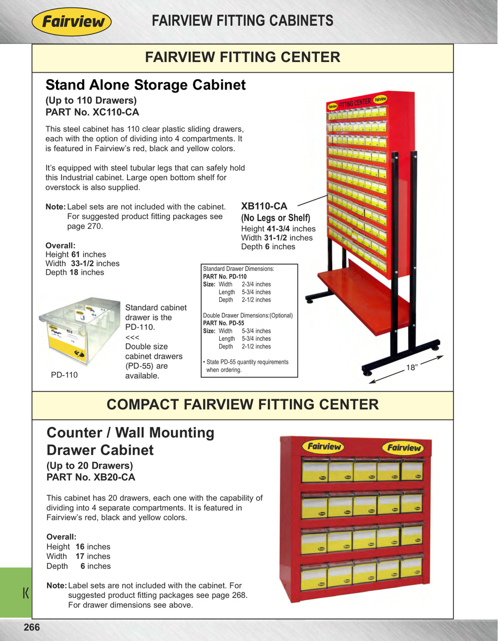 Clear Plastic Replacement Double Drawer (Fits XB & XC Cabinets)  PD-55