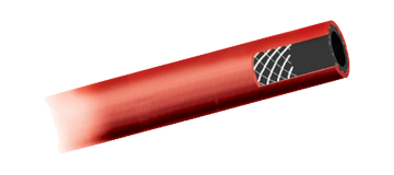 1/4" x 300' Red EPDM 200 PSI Rubber Air Hose  RGP-4RED-REEL