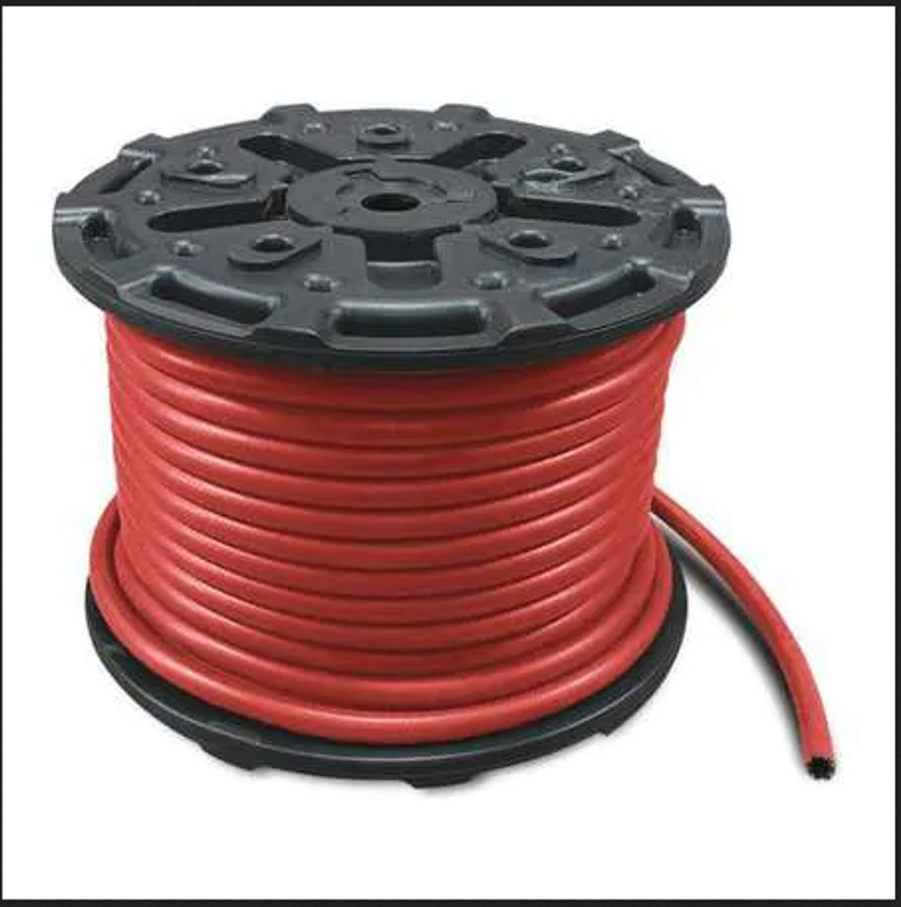 3/8" x 1' Red Nitrile 250 PSI Oil Resistant Rubber Air Hose  RPH-6-CUT