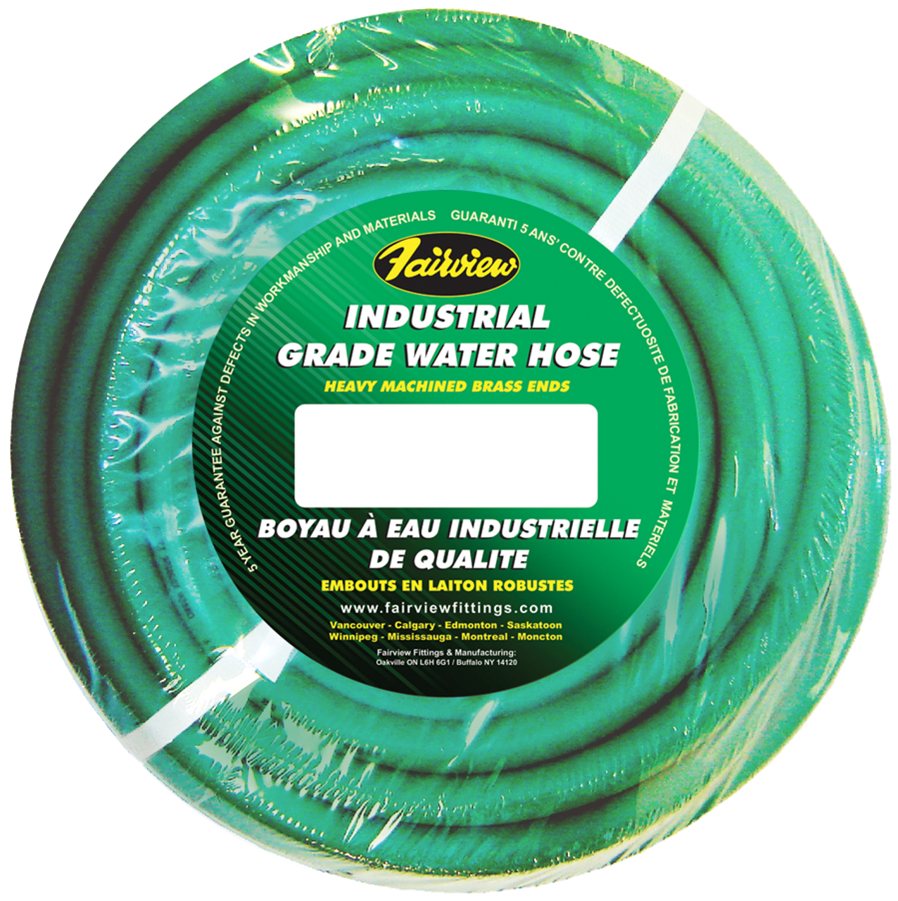 5/8" x 25' "Green Superflex" Low Temp Industrial Water Hose Assembly  WHGL10GRN-25H