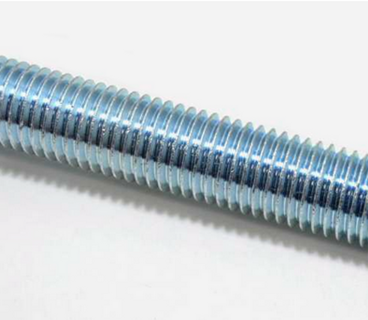 10-24 x 36" Grade 2 UNC Clear Zinc Plated Threaded Rod  141-310