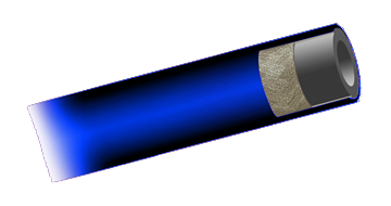 3/8" x 1' Grip-Tite Rubber Cover Push On Hose  761-6BLU-REEL