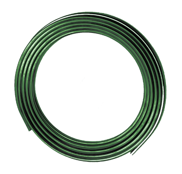 1/4" x 25' Coiled Polyvinyl Flourine Coated Steel SAE J527B Brake line  BLT-4GRN-25