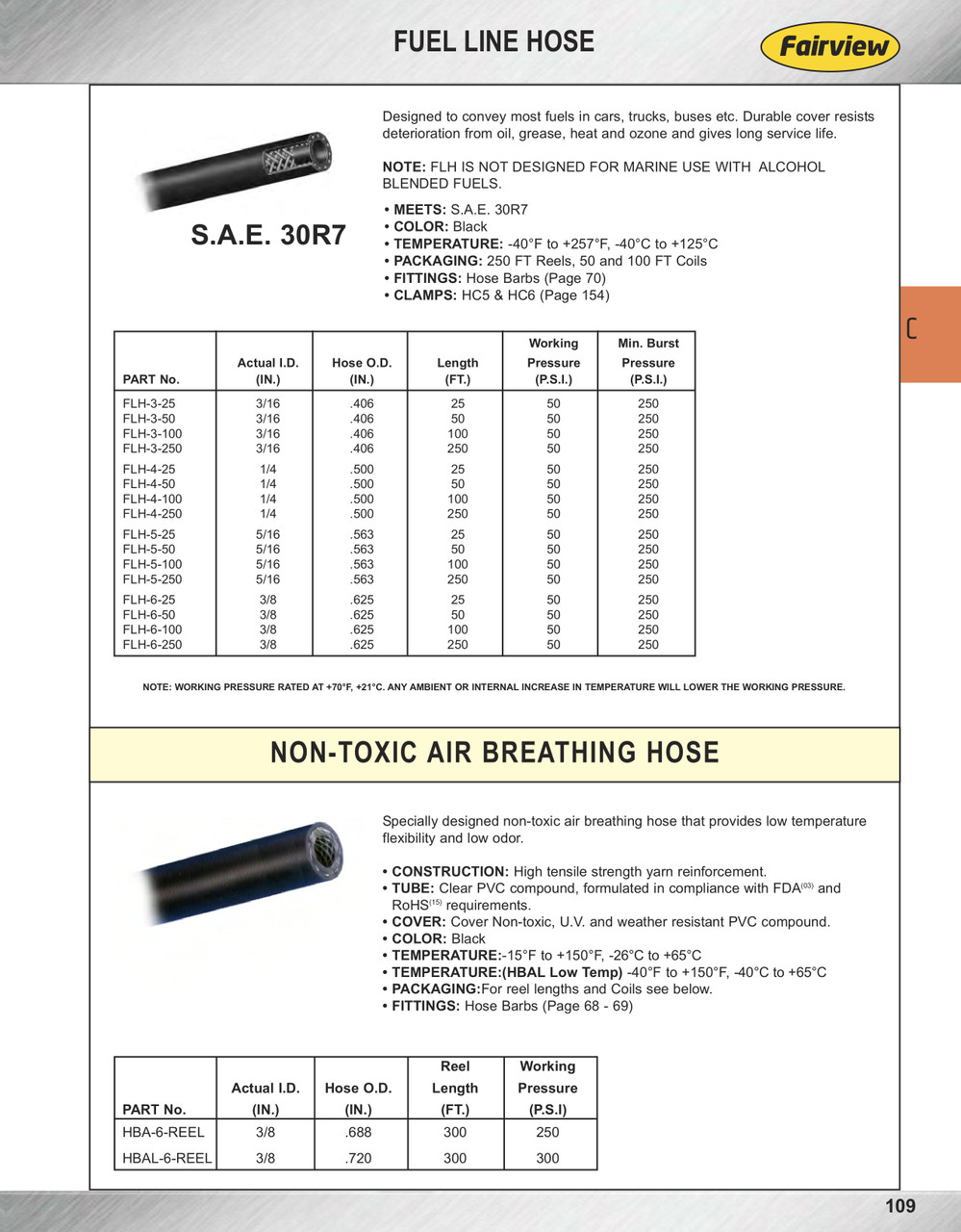 3/16" x 50' Fuel Line Hose - SAE 30R7  FLH-3-50