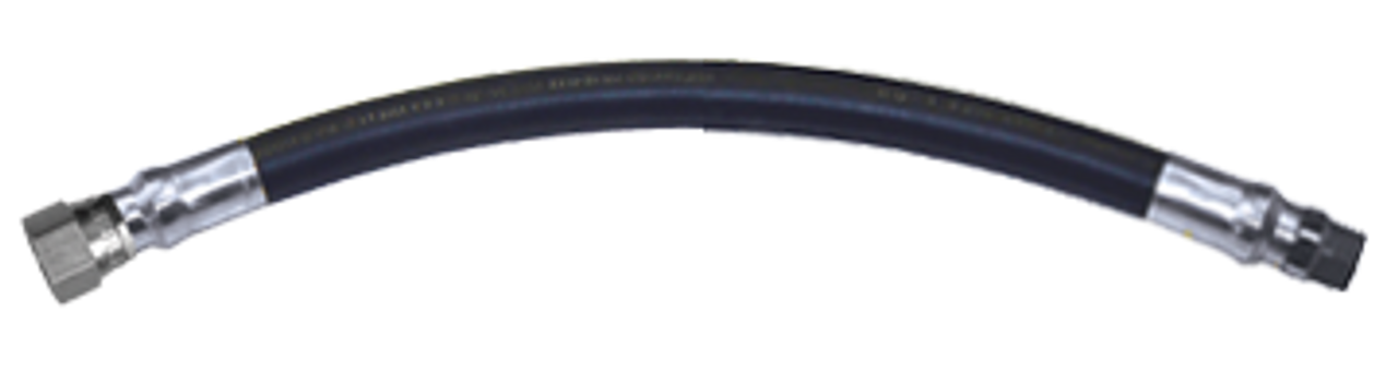 1 x 96" Female 37° JIC - Male NPT - Type I Nitrile Rubber Natural Gas Hose Assembly  I16C96FJ16MP16