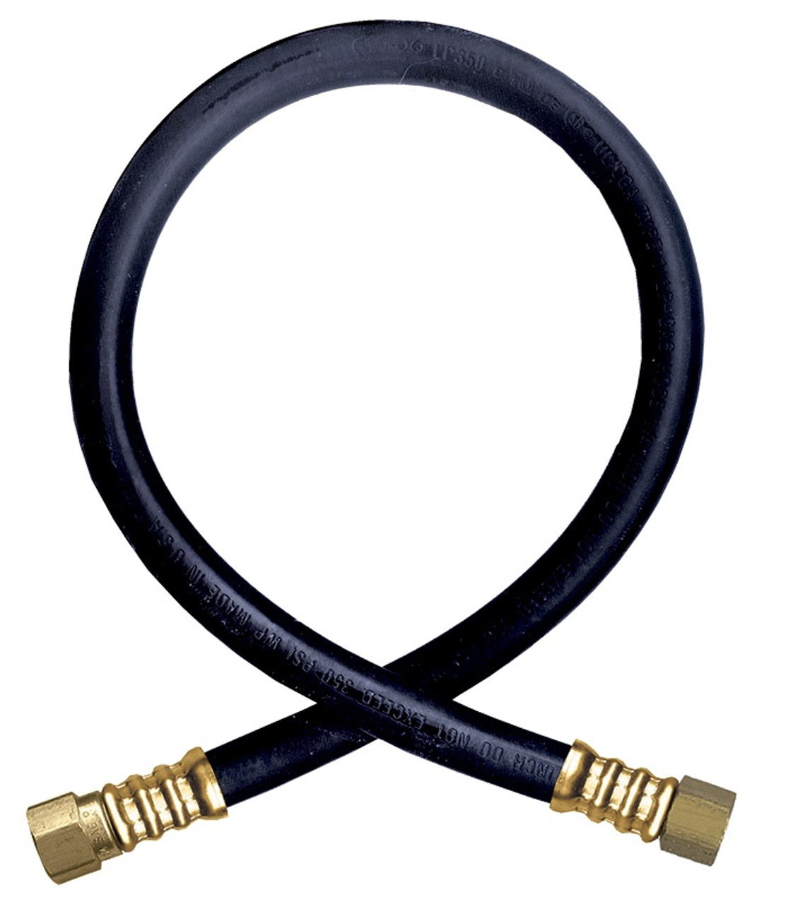 1/4 x 120" Female 45° SAE - Type I Nitrile Rubber Natural Gas Hose Assembly  I4C120FS6FS6