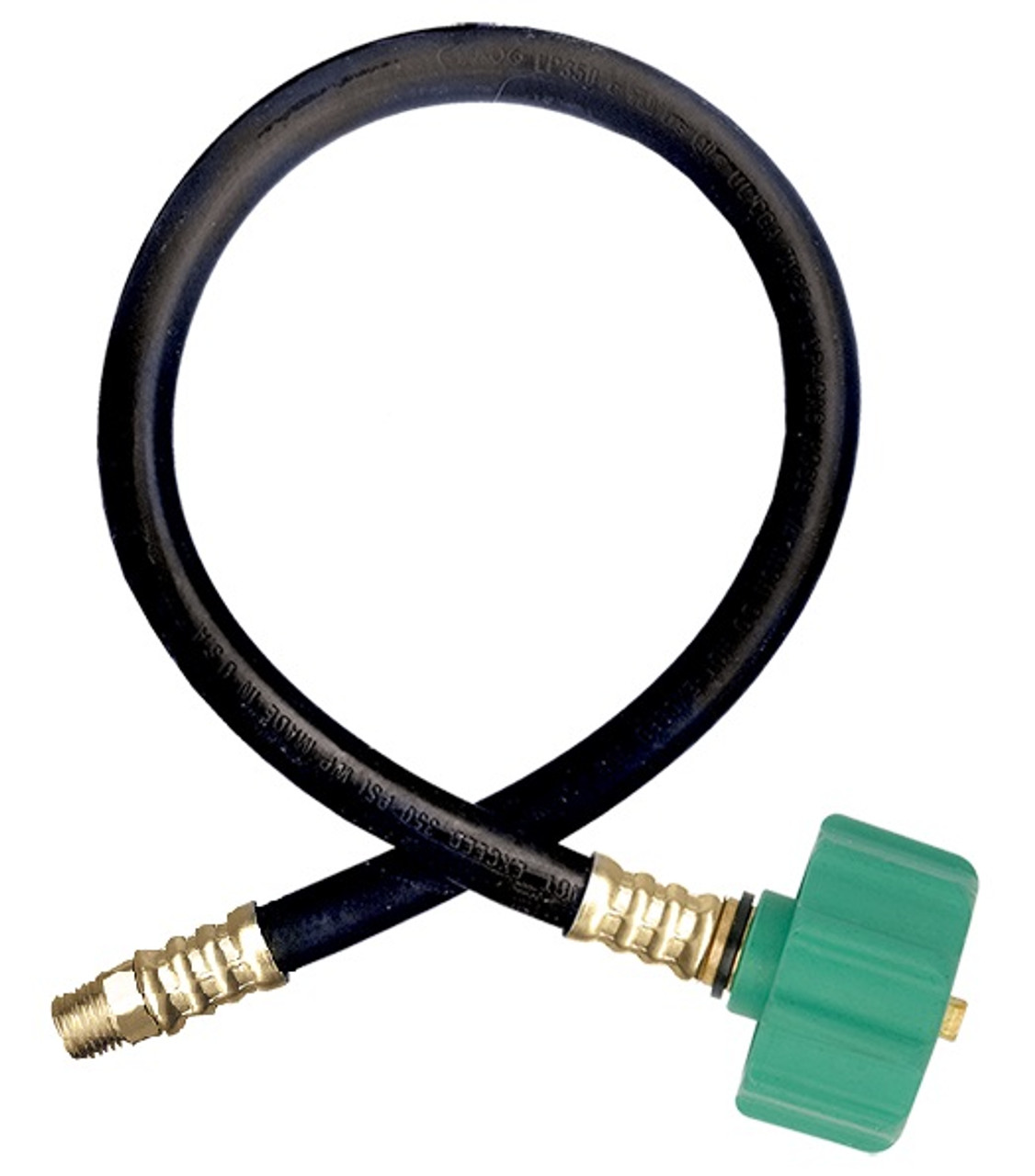 1/4 x 12" Male NPT - Female QCC1 - Type I Nitrile Rubber Natural Gas Hose Assembly  I4C12MP4QCC