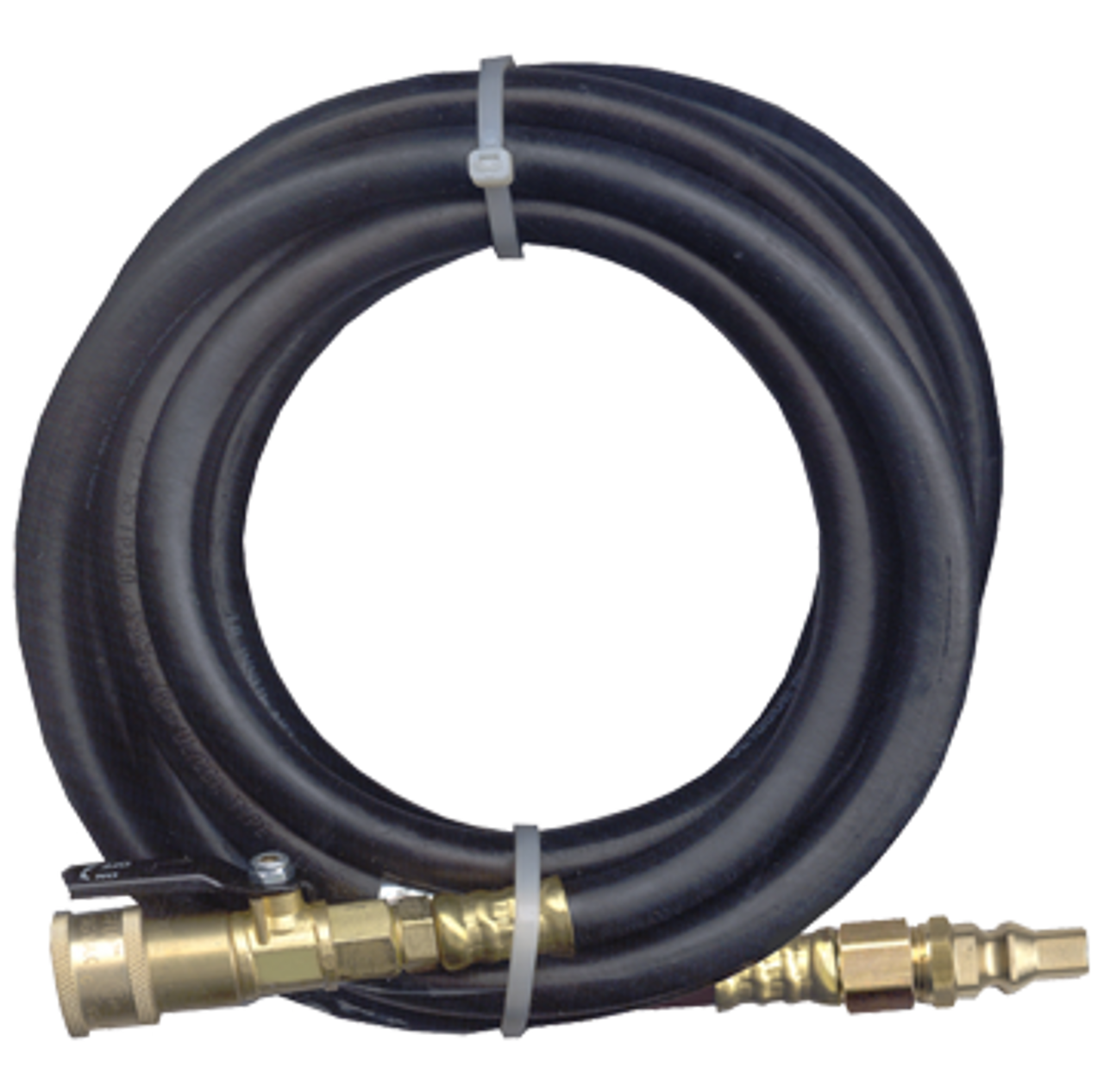 1/4 x 144" Female QD Coupler - Male QD Nipple - Type I Nitrile Rubber Natural Gas Hose Assembly  I4C144QDCQDN