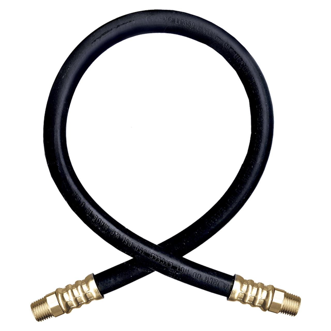 1/4 x 32" Male NPT - Type I Nitrile Rubber Natural Gas Hose Assembly  I4C32MP4MP4