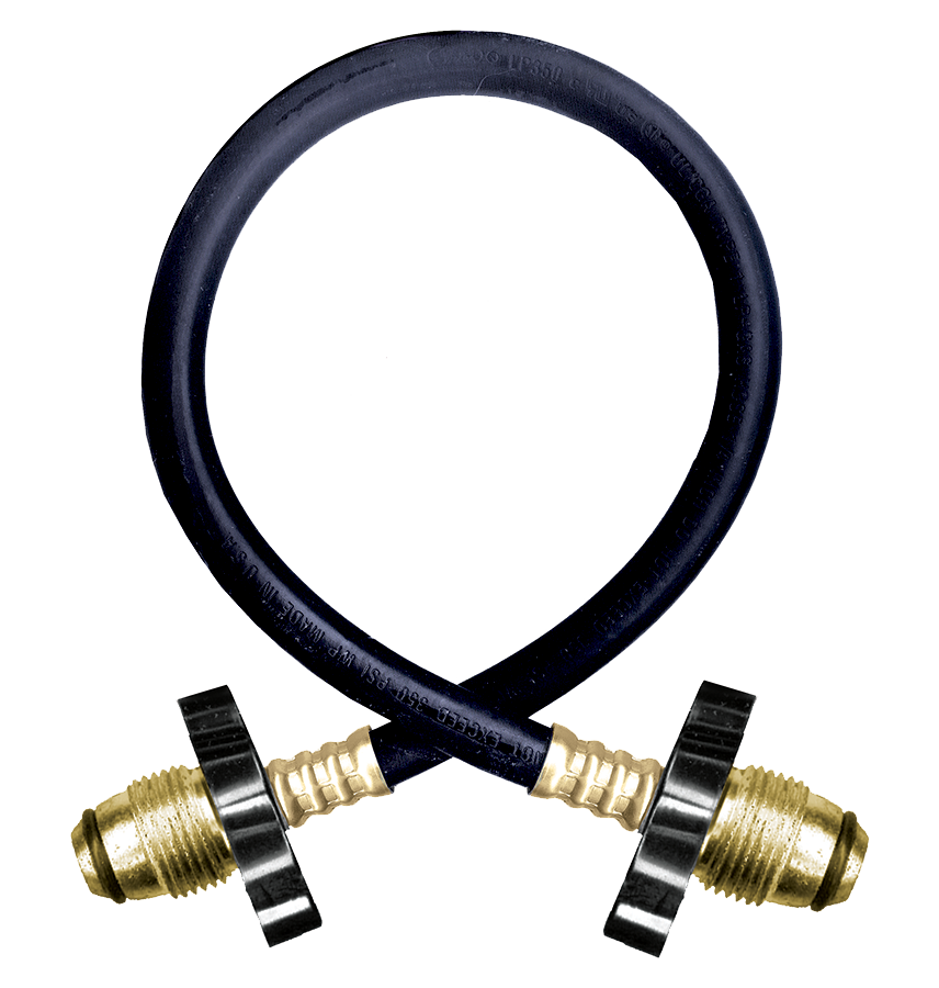 1/4 x 36" Male POL (CGA510) - Type I Nitrile Rubber Natural Gas Hose Assembly - No Excess Flow  I4C36POLNEPOLNEHW