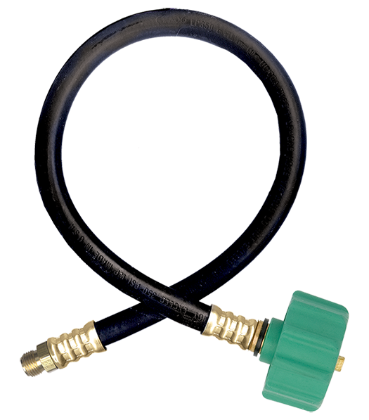 1/4 x 48" Male 45° SAE Inverted Flare - Female QCC1 - Type I Nitrile Rubber Natural Gas Hose Assembly  I4C48MI4QCC