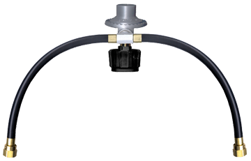 1/4 x 30" Female 45° SAE (x2) - Female QCC1 - Type I Low Pressure Thermoplastic Natural Gas Hose Assembly w/Regulator   I4LTC30FS6T30FS6GRQC