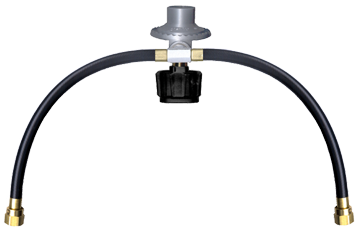 1/4 x 36" Female 45° SAE (x2) - Female QCC1 - Type I Low Pressure Thermoplastic Natural Gas Hose Assembly w/Regulator   I4LTC36FS6T36FS6GRQC