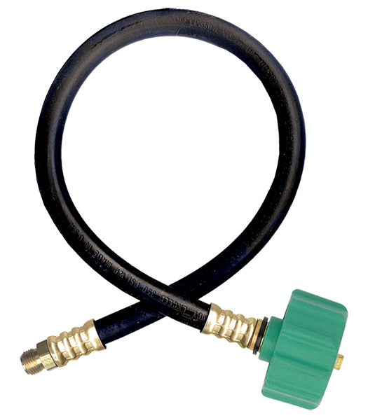 1/4 x 24" Male 45° SAE Inverted Flare - Female QCC1 - Type I Thermoplastic Natural Gas Hose Assembly  I4TC24MI4QCC