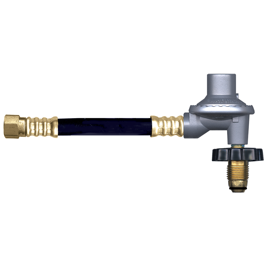 5/16 x 60" Female 45° SAE - Male POL (CGA510) - Type I Low Pressure Thermoplastic Natural Gas Hose Assembly - w/#60 Orifice Regulator  I5LTC60GRPOL60HW