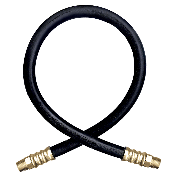 3/8 x 300" Male NPT - Type I Nitrile Rubber Natural Gas Hose Assembly  I6C300MP6MP6