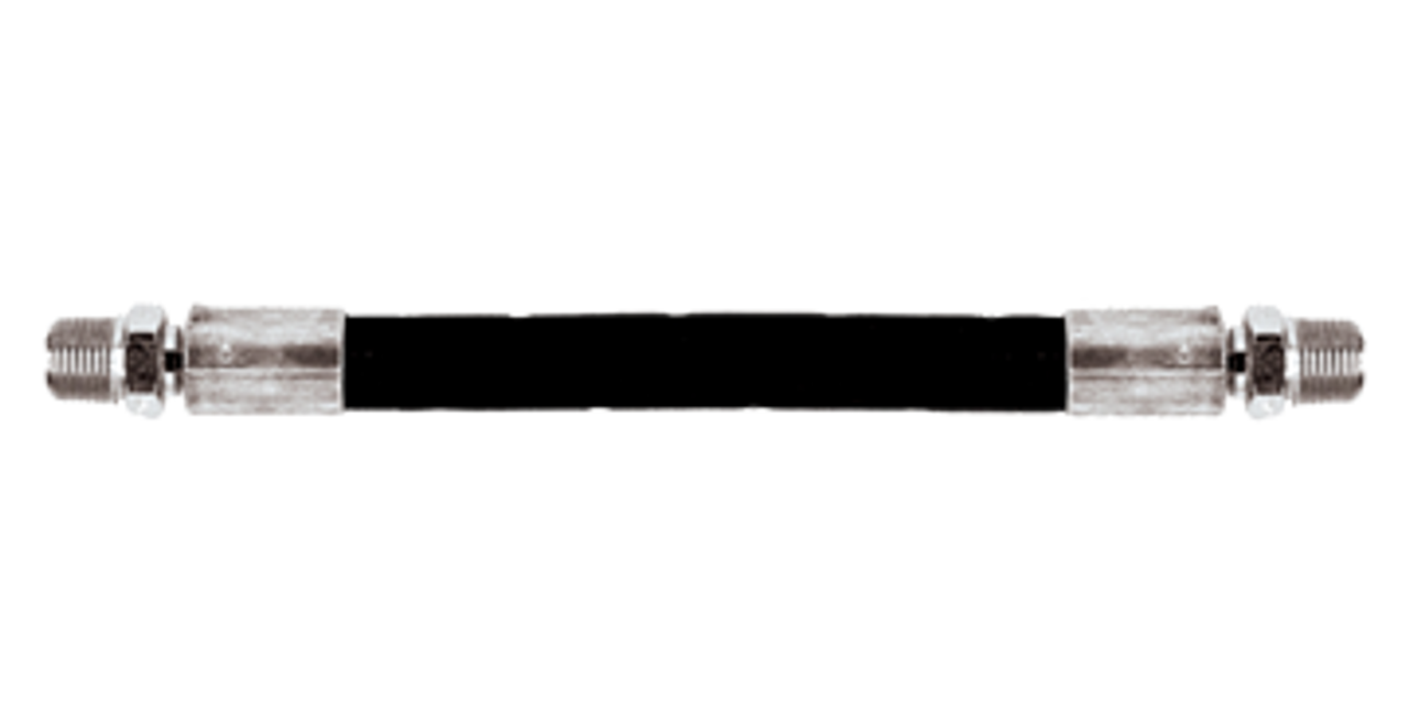 1 x 108" Male NPT - Type II Cotton Covered Natural Gas Hose Assembly  II16C108MP16MP16