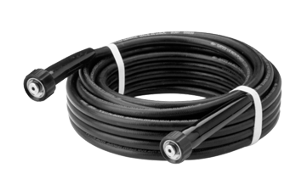 22mm-1.5 x 20' Black 4000 PSI General Purpose Karcher Swivel Pressure Wash Hose Assembly  PW2K-6-20