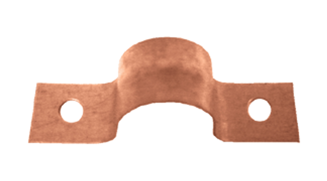7/8" Tube O.D. Copper Plated Steel Two Hole Saddle Strap  TS14-14