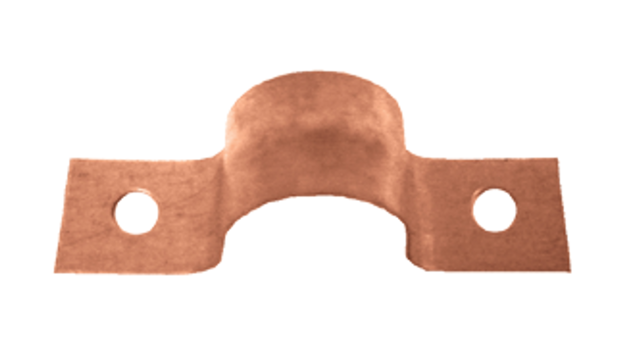 1/2" Tube O.D. Copper Two Hole Saddle Strap  TS15-8