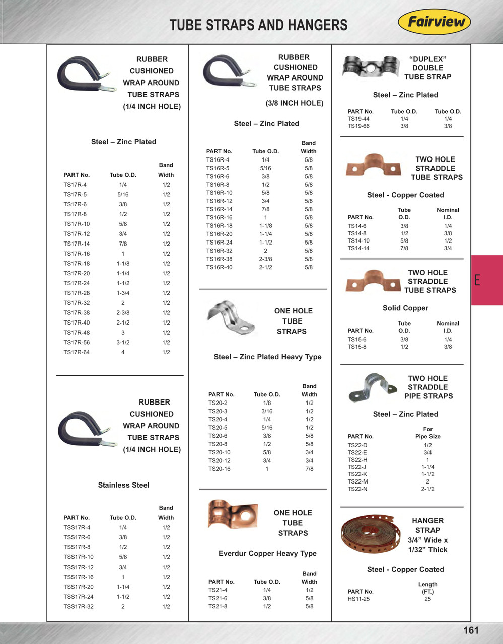 3/8" Tube O.D. Plated Steel Duplex Saddle Strap  TS19-66