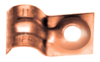 1/4" Tube O.D. Plated Steel One Hole Saddle Strap  TS21-4