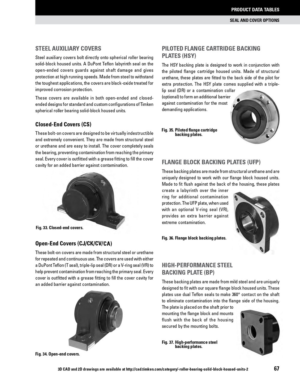 1-15/16" Timken SRB Steel Open End Cover w/Teflon Seal - QA Concentric Lock Type  CA10T115S