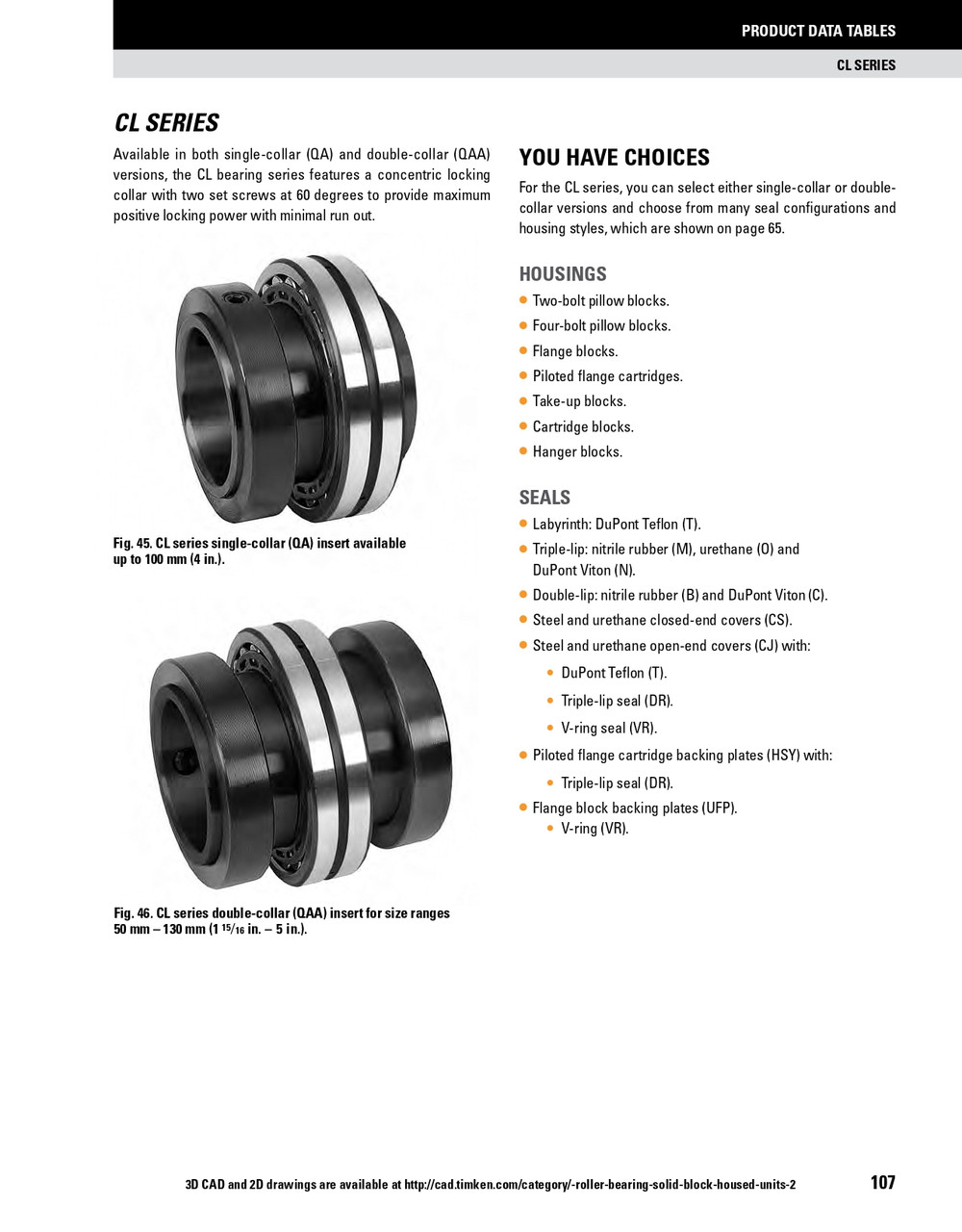 90mm Timken QA Replacement Bearing & Seal Kit - Concentric Shaft Collar - Teflon Labyrinth Seals  QA090KITST