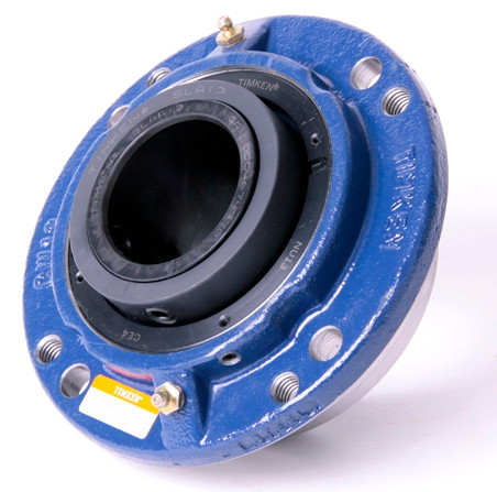 3-7/16" Timken QAC Round Deep Pilot Flange Block - Concentric Shaft Collar - Double Lip Viton Seals - Float  QAC18A307SEC