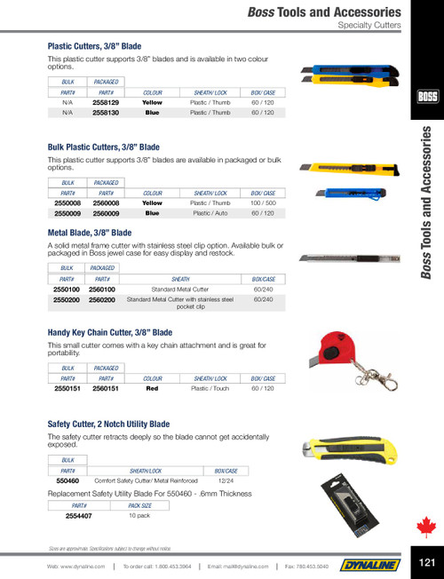 Comfort Grip 2 Notch Safety Cutter Yellow w/Metal Reinforced Head  550460