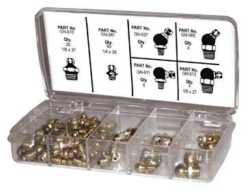 100 Pc. Assorted Inch Grease Nipple Kit  GN-100-KIT