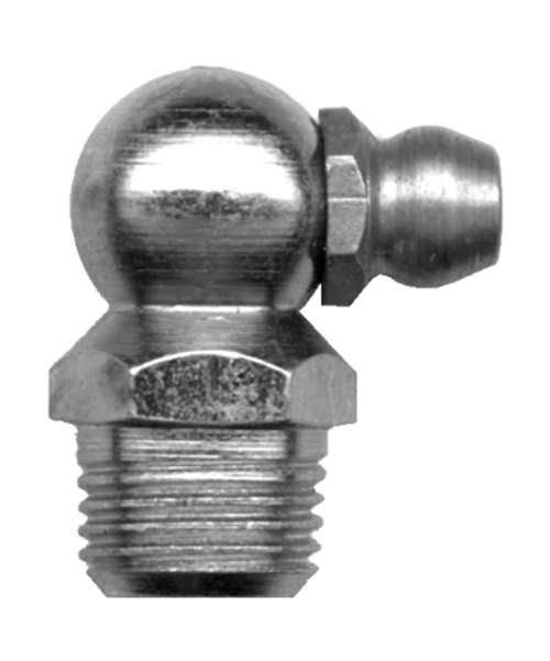 M6-1.0 x 18mm Steel Male Metric 90° Grease Nipple  GNM-090