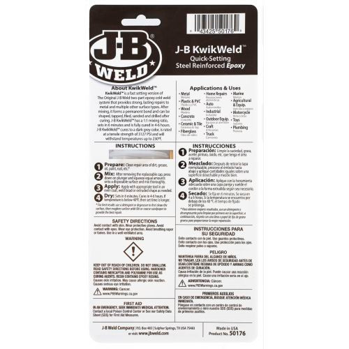 KwikWeld  Two Part Cold Weld Epoxy Syringe 25ml   50176CAN