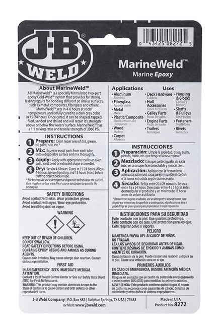 MarineWeld Two Part Cold Weld Epoxy 2oz   8272CAN