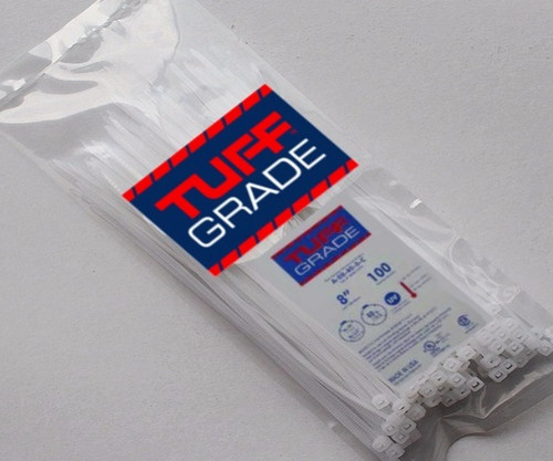 100 Pc. 14" 40 lb. Natural Nylon Cable Tie  A-14-40-9-C