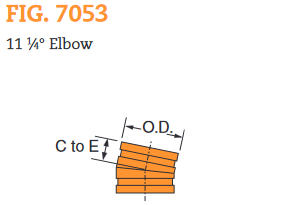 Fig. 7053 11 1/4° Elbow 16"