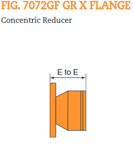 Fig. 7072GF Concentric Reducer 4 x 2-1/2"
