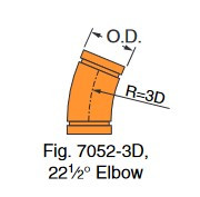 Fig. 7052-3D 22 1/2° Long Radius Elbow 18"