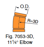 Fig. 7053-3D 11 1/4° Long Radius Elbow 24"