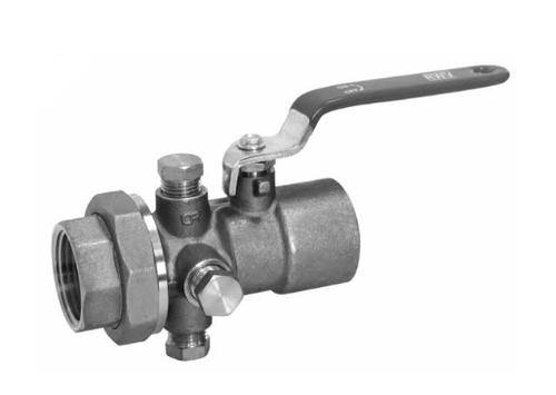 Fig. 92BPC DZR Brass Ball Valve /w Bypass 1-1/2"
