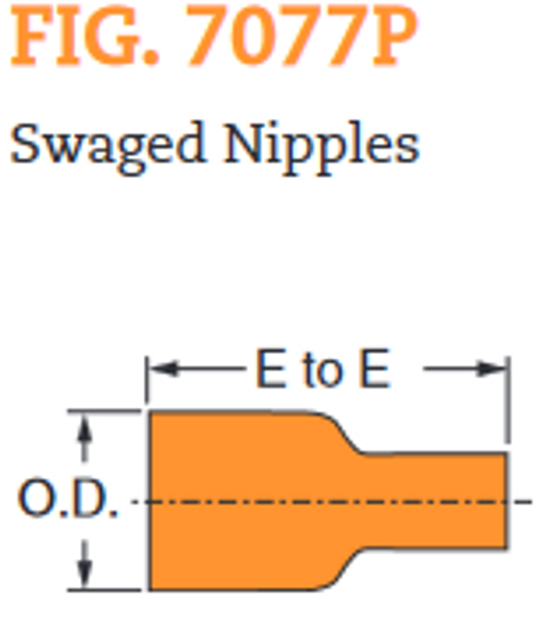 Fig. 7077P Plain End Swaged Nipple 5 x 2"